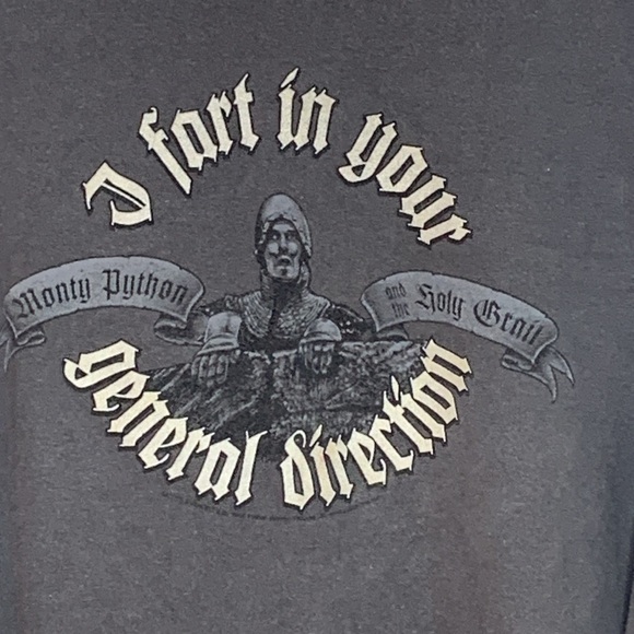 Monty Python and the Holy Grail I Fart in your General Direction grey t shirt - Picture 2 of 5